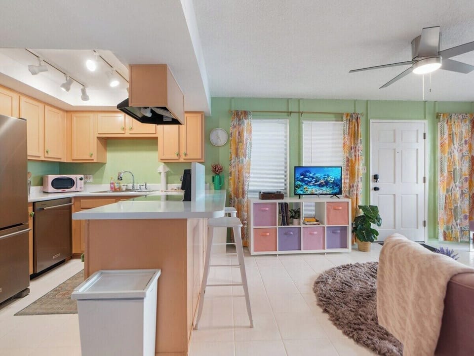Kick back on the sofa, catch up on your favorite shows on the smart TV, or simply enjoy the company of friends and family in this inviting space.