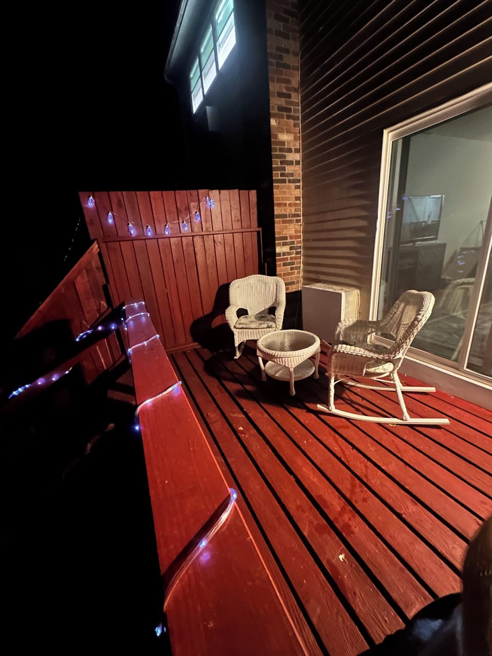 Outdoor area at night