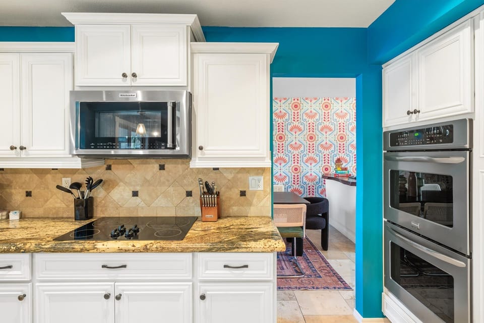 Whether you're a master chef or just looking for a spot to pour some wine, this space is the perfect hub for your trip. Cheers to good times and great food!