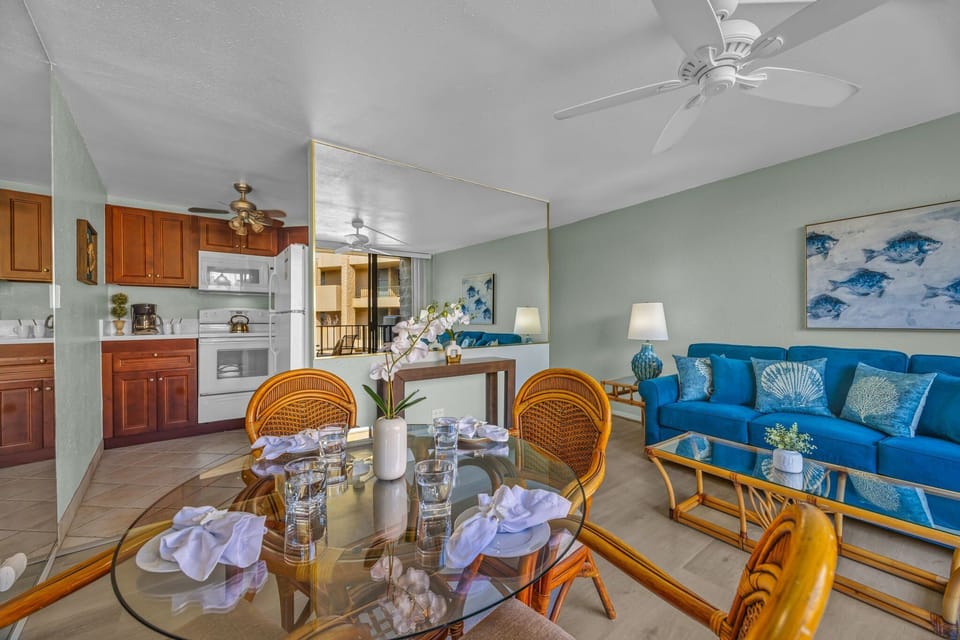 Cozy dining area ideal for shared meals or planning the day ahead.