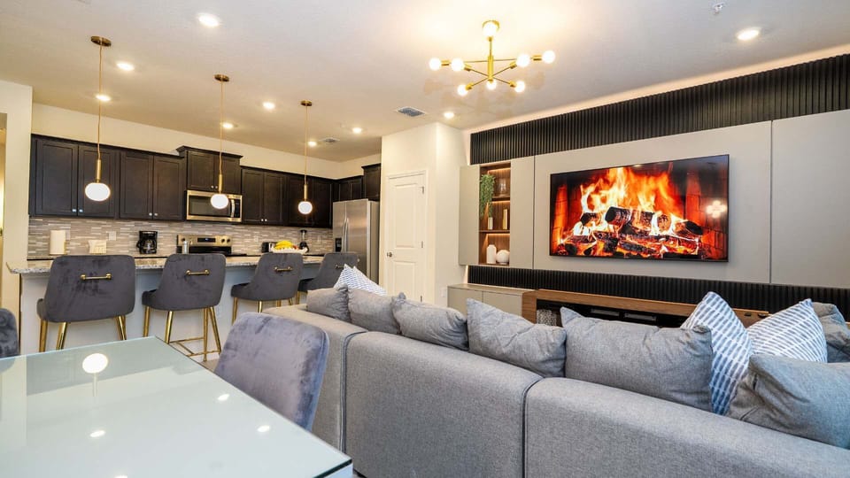 Open-layout Living and Dining Area