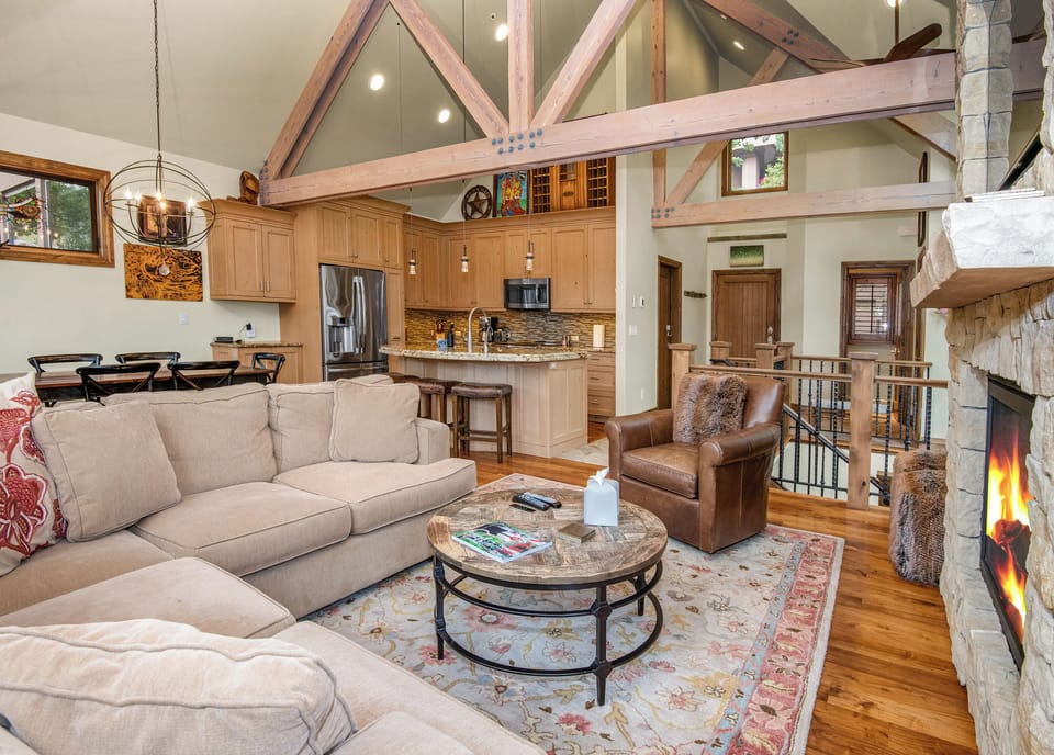 View of Kitchen and Living Room