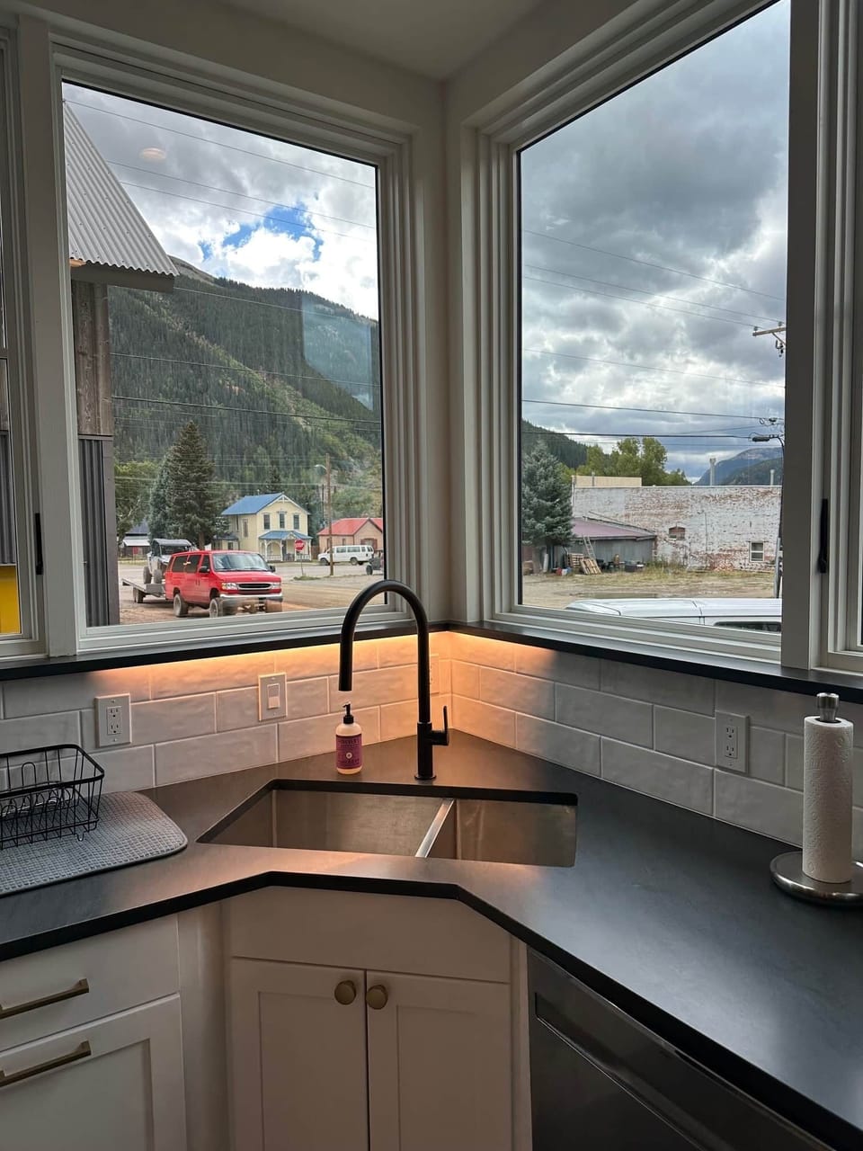 Kitchen Sink with View of Kendall Mountain