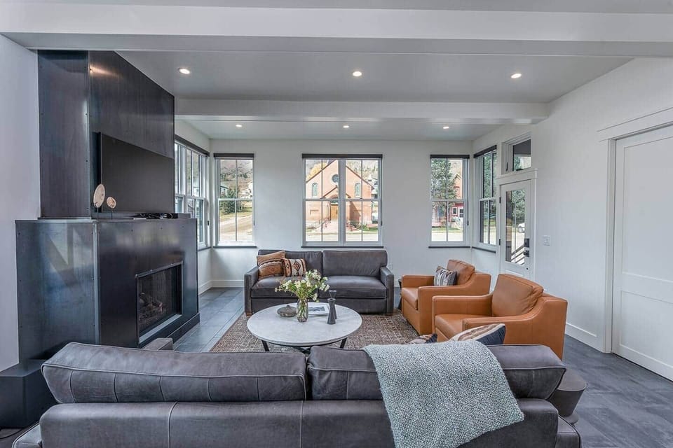 Main Level Living Room with Fireplace