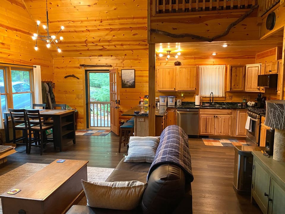 open living area with great kitchen