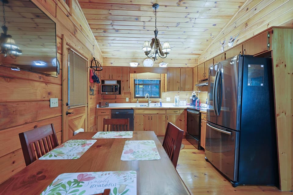 Dining area and kitchen