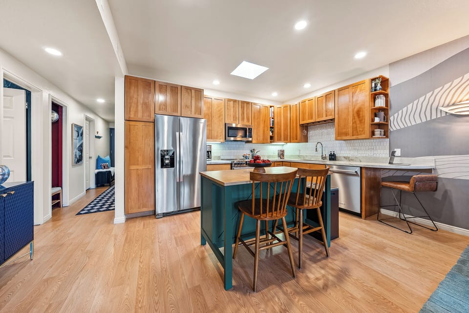 Newly renovated kitchen with lots of cooking supplies - Blender to Crock Pot!