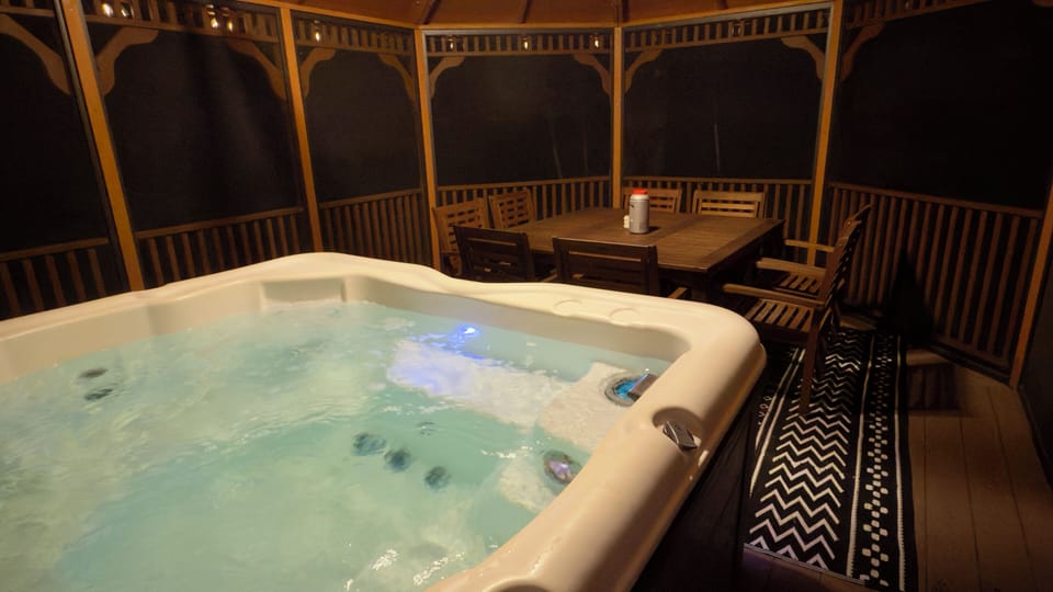 ...and the hot tub