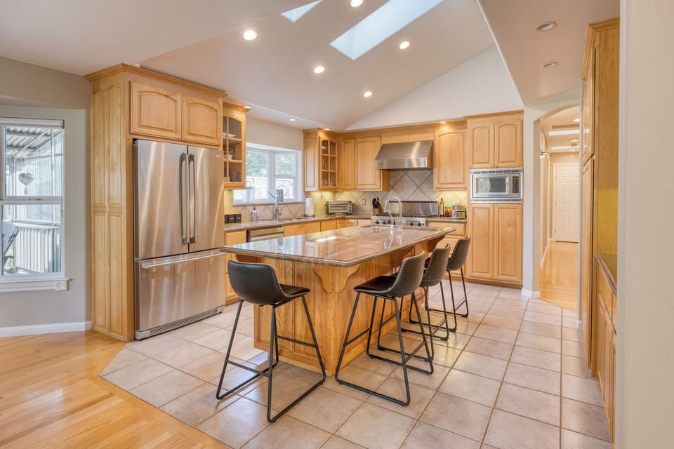 Sleek and modern kitchen.