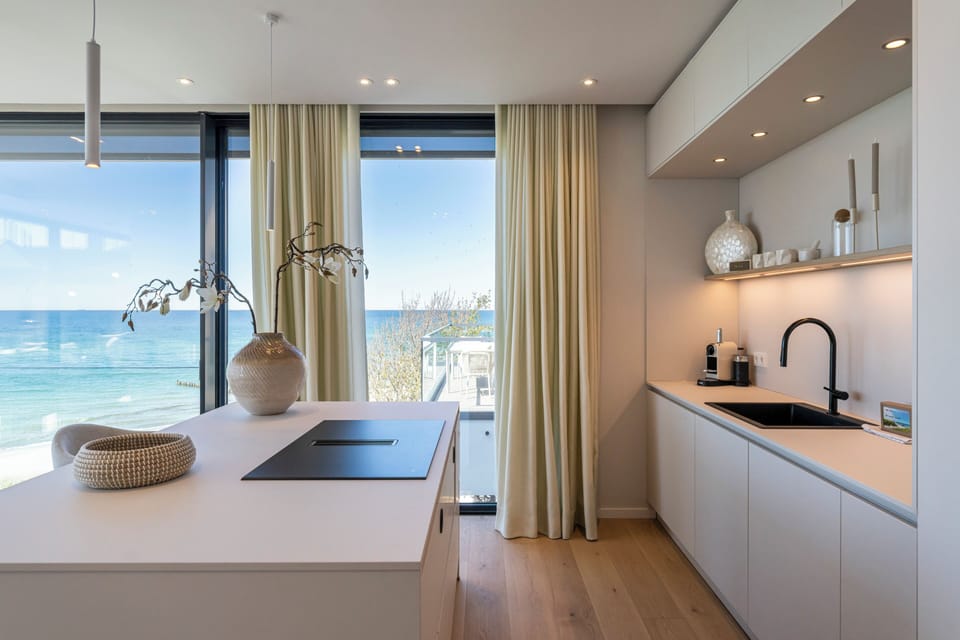 Modern Kitchen with Sea View