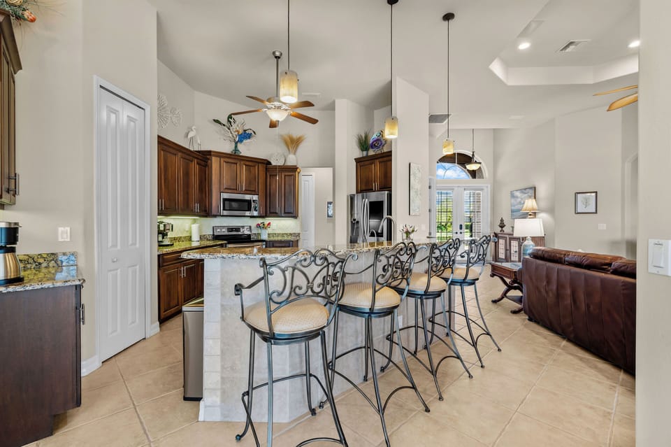 Kitchen with Additional Bar Seating