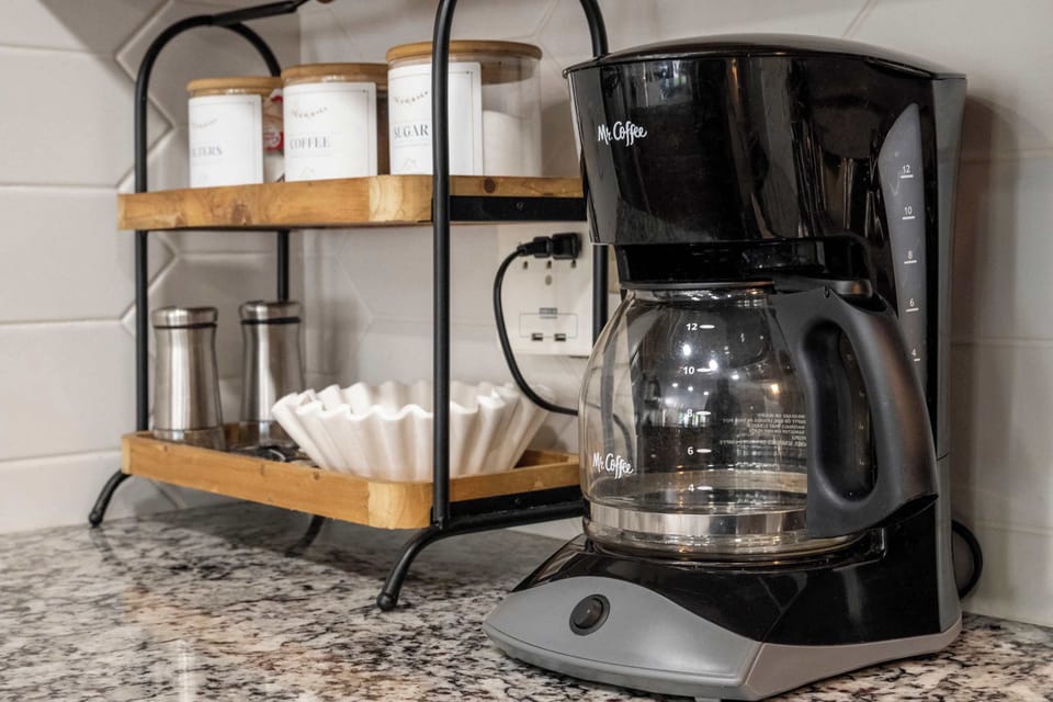 Start your morning with a fresh brew from the in-cabin coffee station