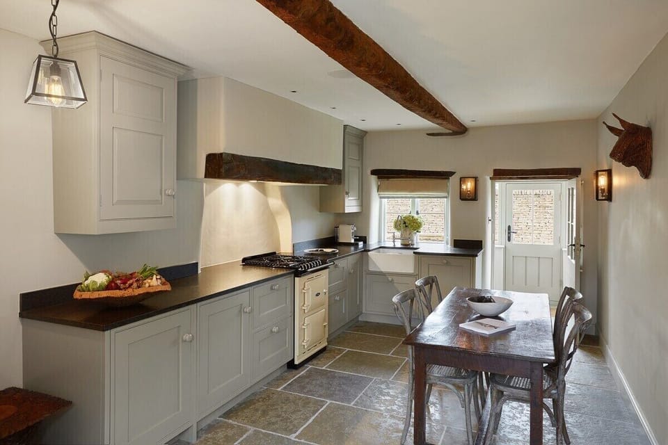 Spacious kitchen with all essential appliances