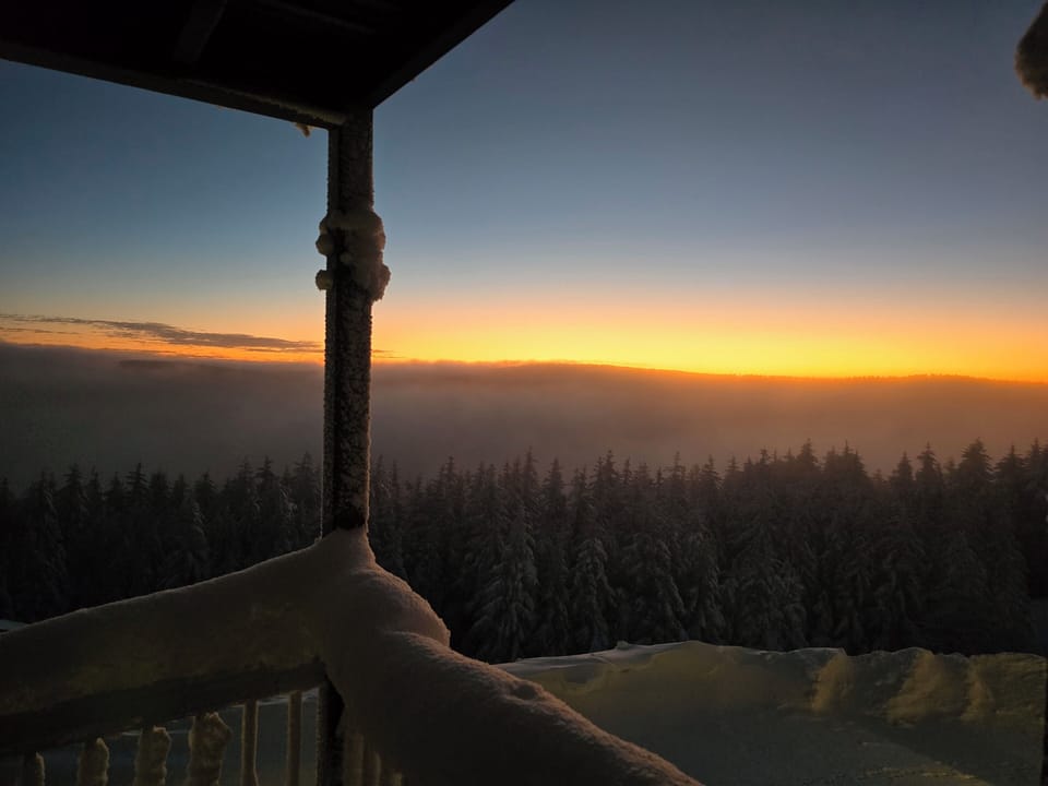 Sunrise from deck