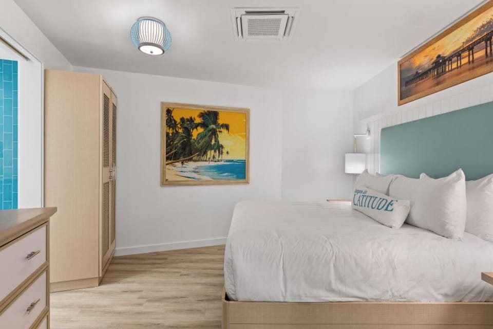 Unpack easily with generous closets and calm, breezy decor.