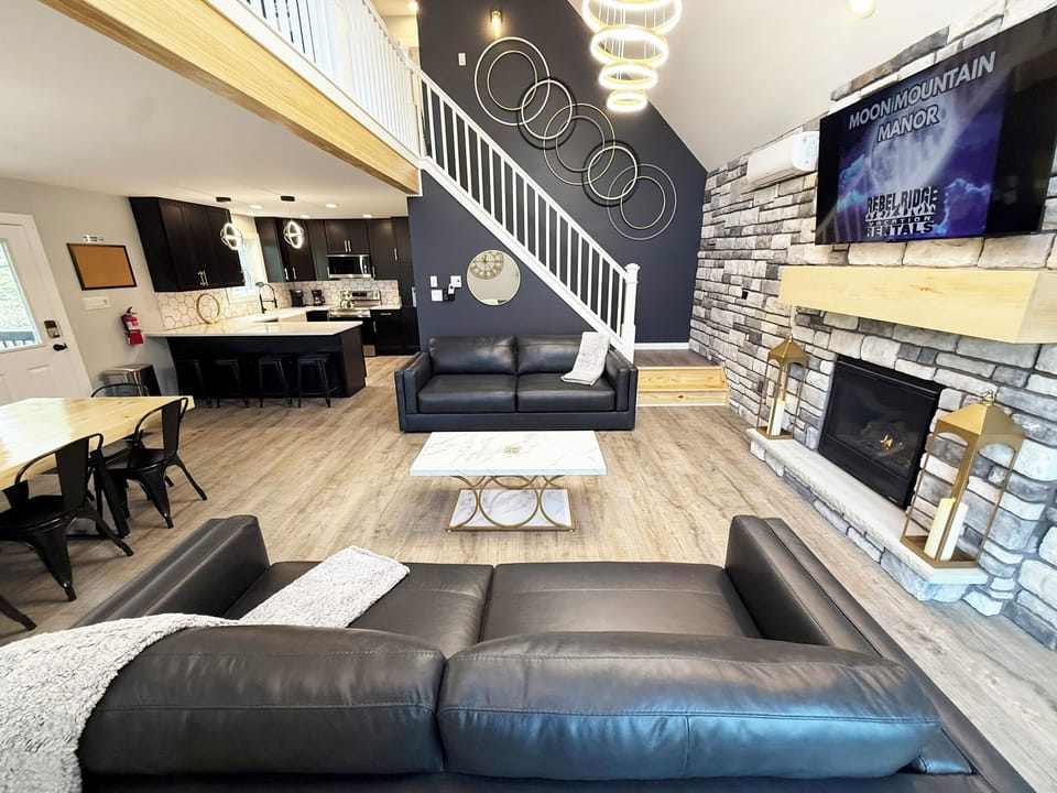 Access the third floor through the open-concept living room.