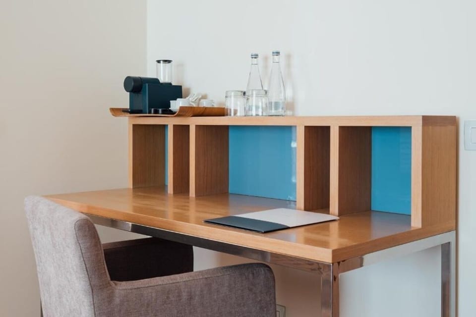 Settle in at the desk for focused work between beach breaks.