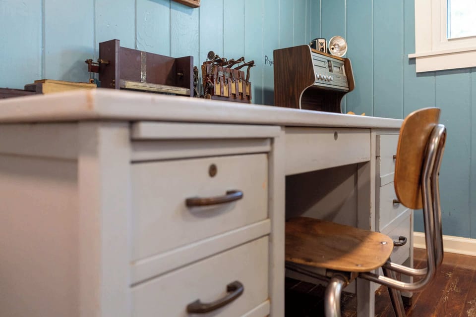 A dedicated workspace provides the perfect spot for remote work, trip planning, or catching up on emails.