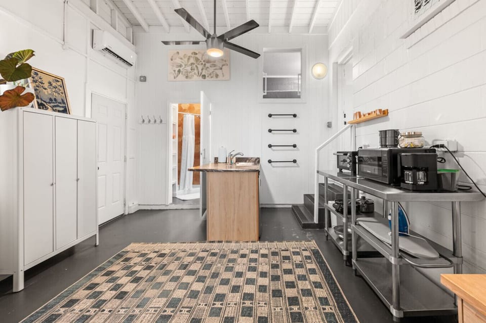 kitchenette, ladder to the loft 