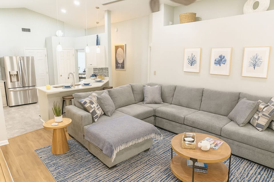 Super comfy, new sofa 2025 w/ memory foam sleeper- plenty of room for the family