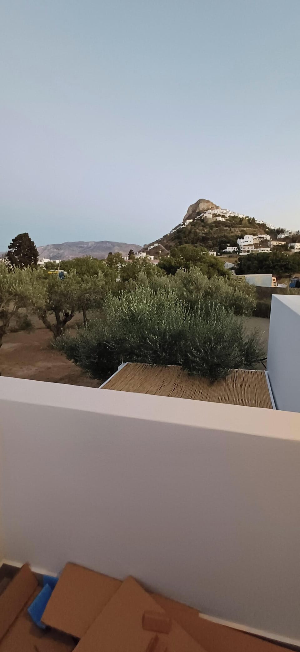 View of Skyros Town from balcony