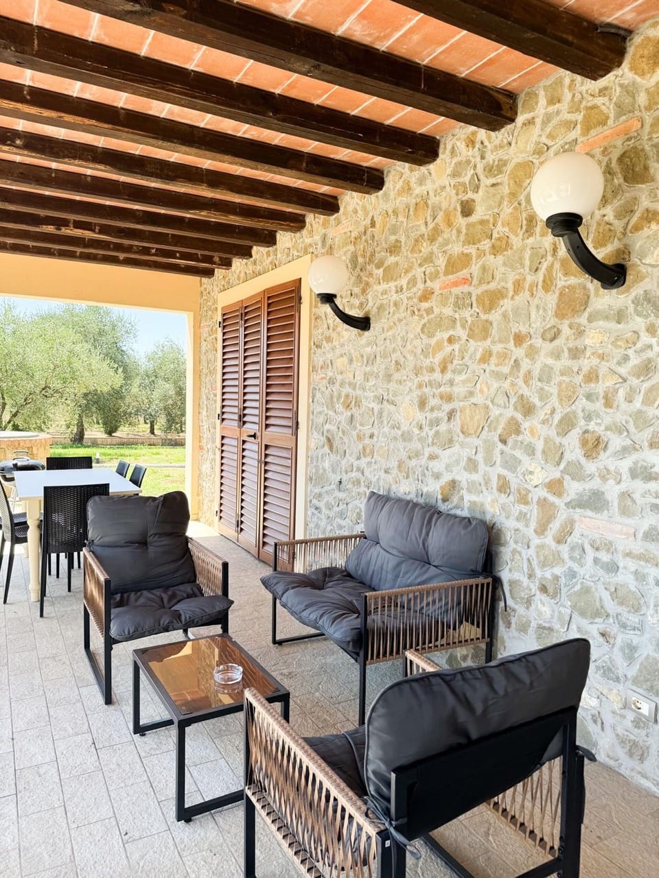 Furniture, Outdoor Furniture, Chair, Wood, Table, Flooring, Floor, Outdoor Table, Shade, Wood Stain