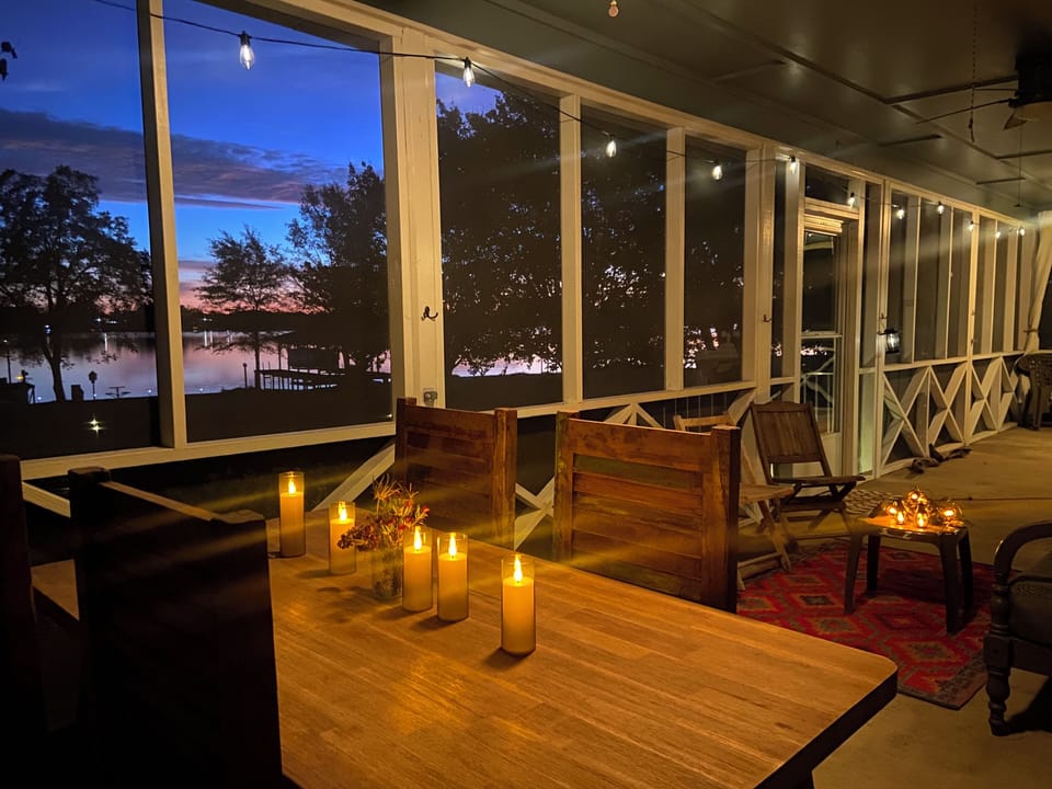 Sunset views from the porch