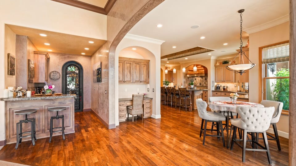View of Kitchen and wine bar