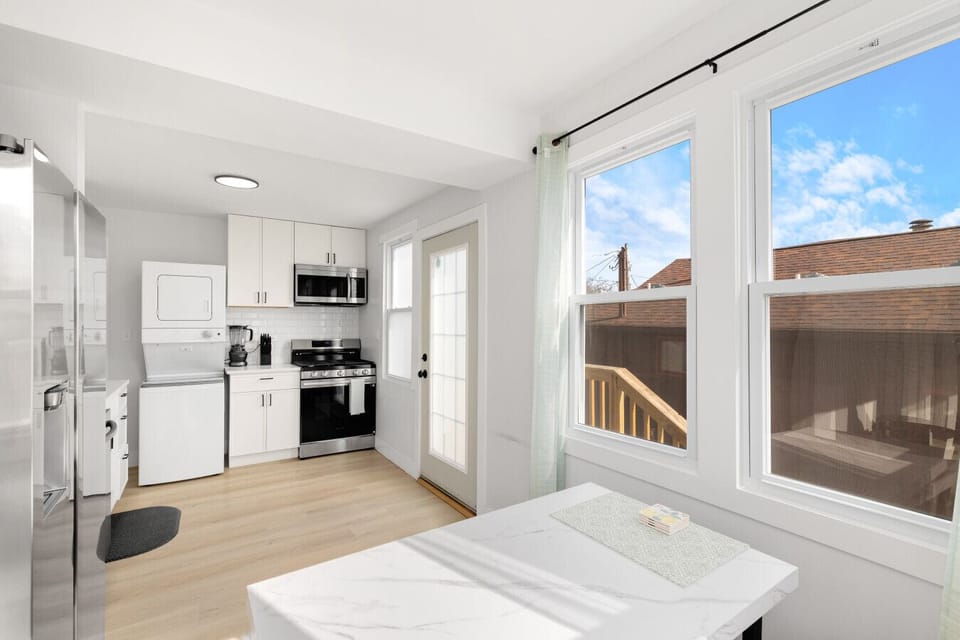 Comfortable kitchen space suitable for short or long stays
