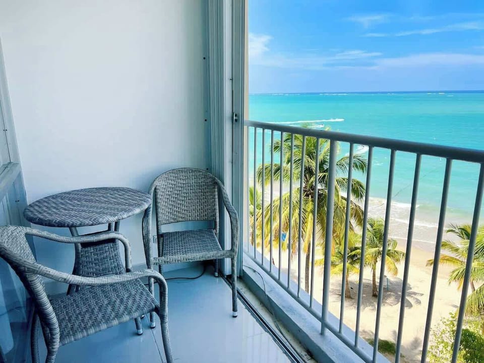 Balcony Seating Area with Amazing Beach view.