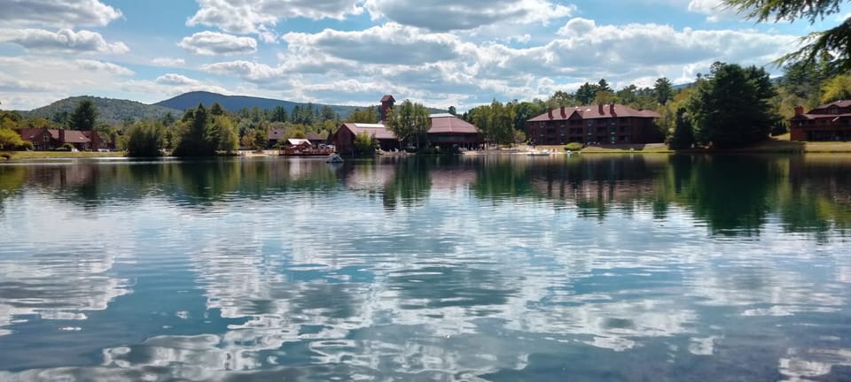View of the property from across the lake.
