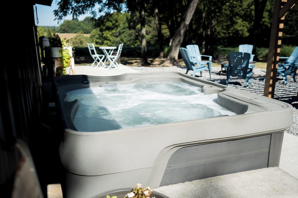 Private hot tub seats 6