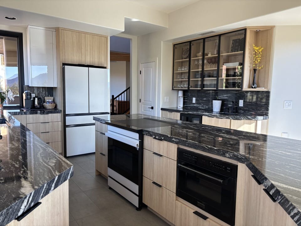 Induction range stove and convection microwave