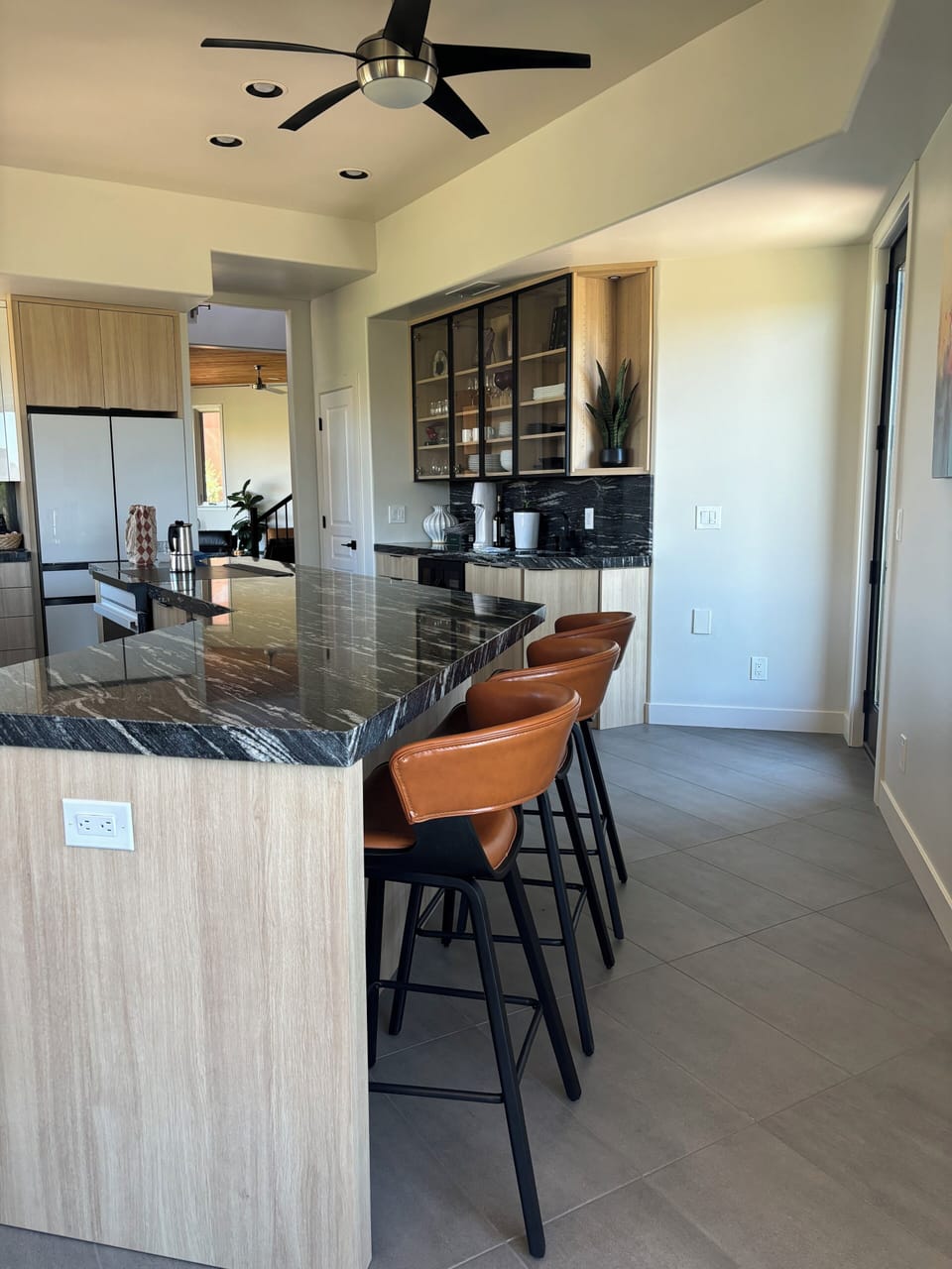 Large kitchen island for additional seating