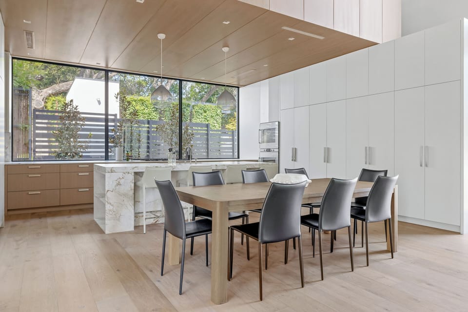 Dining Room with seating for 8 and Island with seating for 4