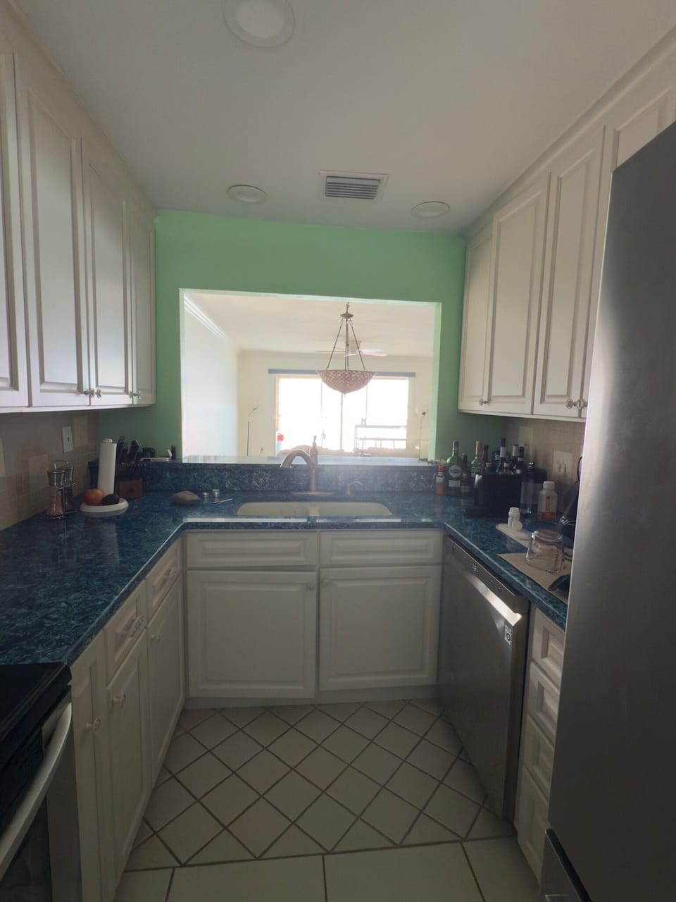 The kitchen has everything you need and you still get a view!