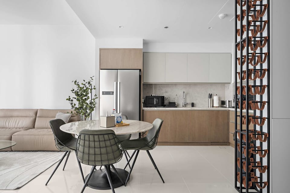 Dining area and kitchen