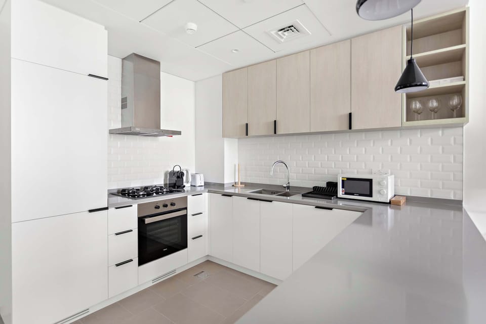 Sleek kitchen ready for easy meals