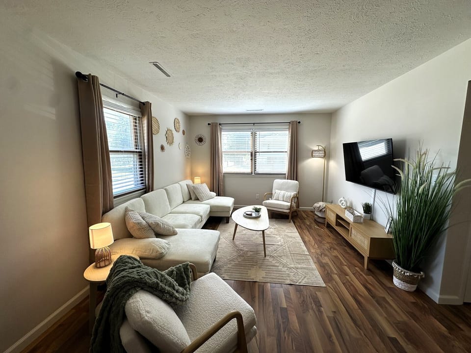 Living Room with 55" Smart TV