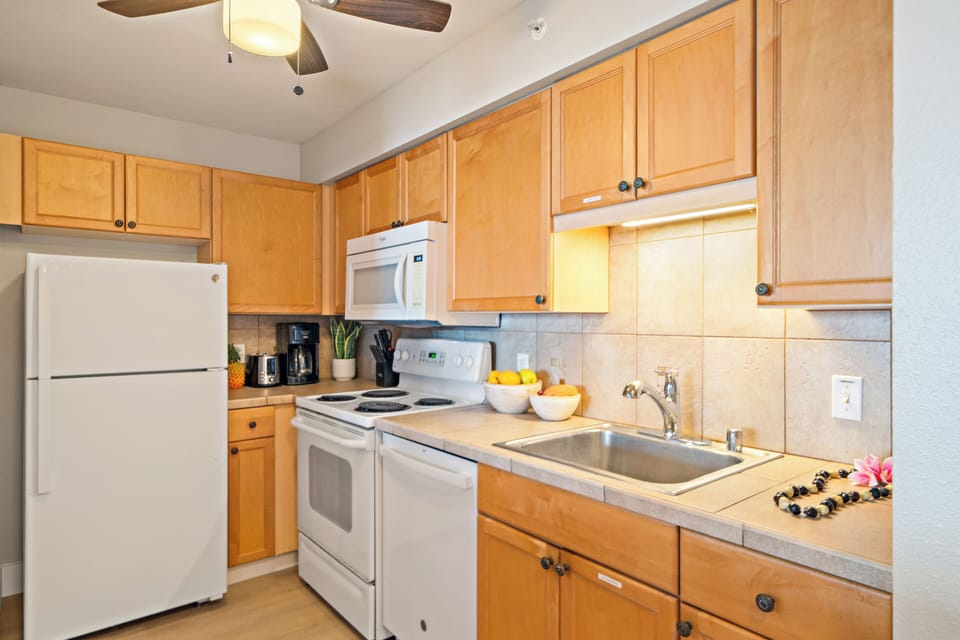Enjoy cooking your favorite meal in your fully equipped kitchen