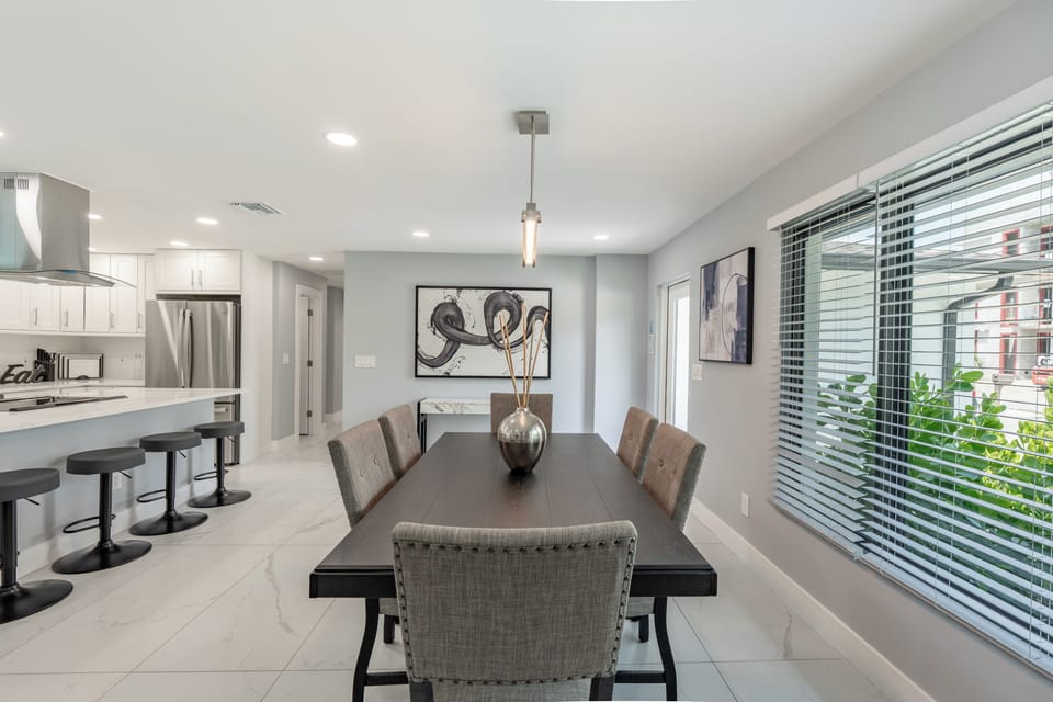 Elegant dining area.