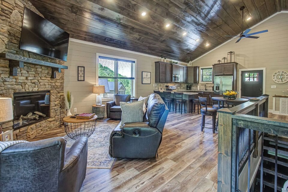 Hilltop Haven's cozy living area