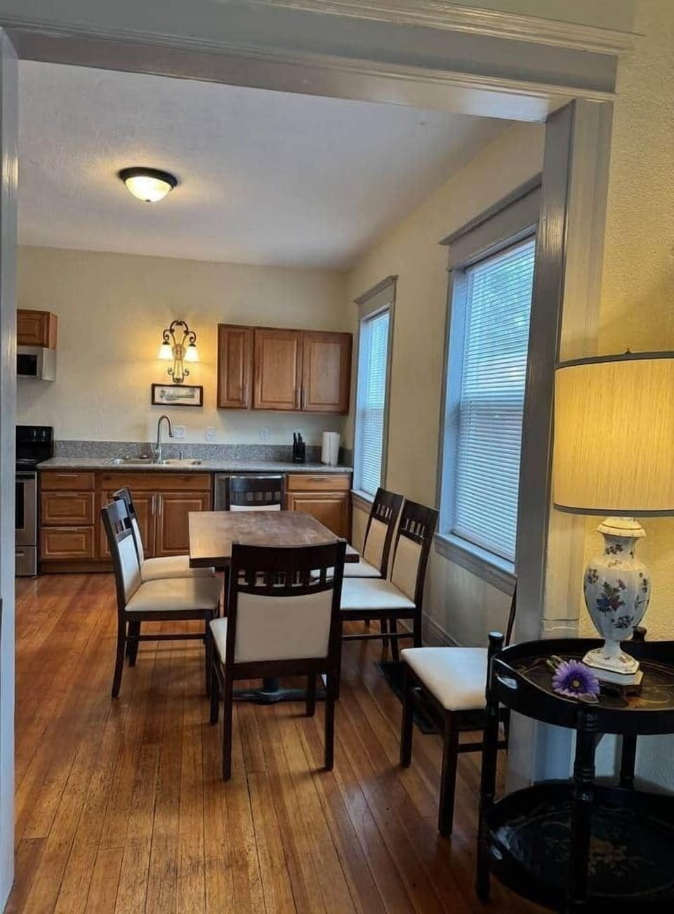 Dining area and kitchen