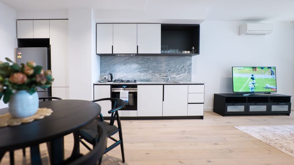 Kitchen and living area