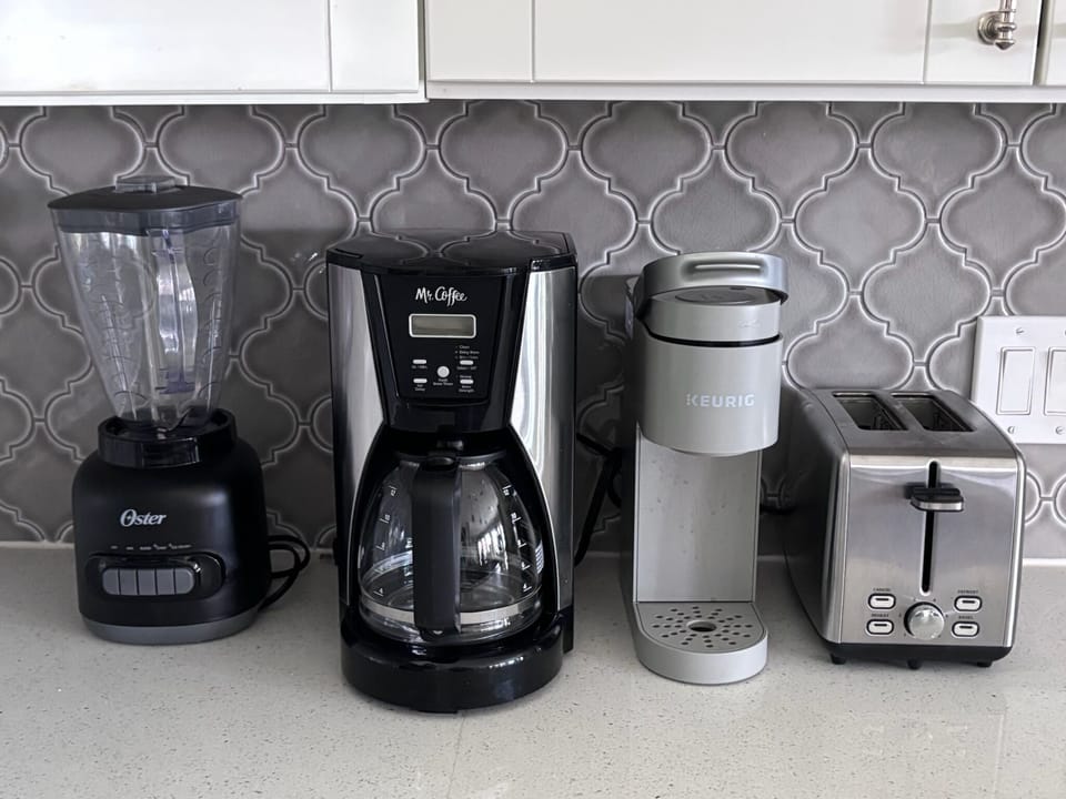 So many convenient appliances in the kitchen