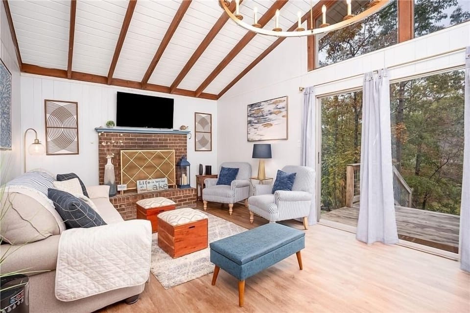 Living room with beautiful natural light