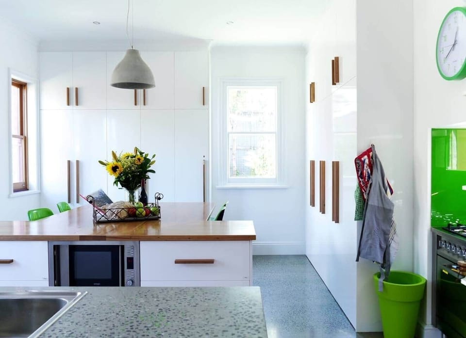 The Kitchen bench can seat 7 comfortable