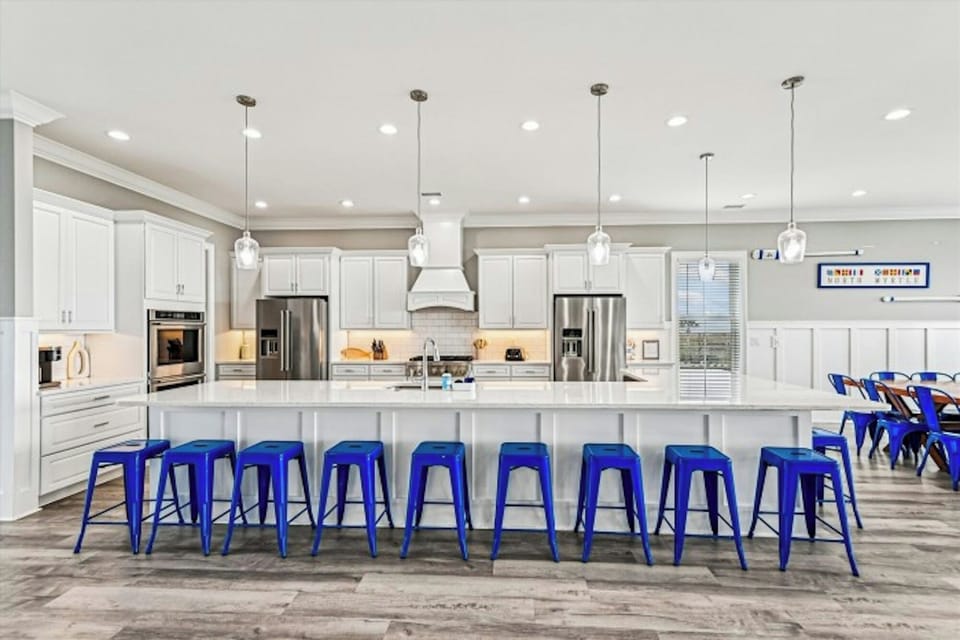 A chef's dream kitchen, fully stocked and loaded.