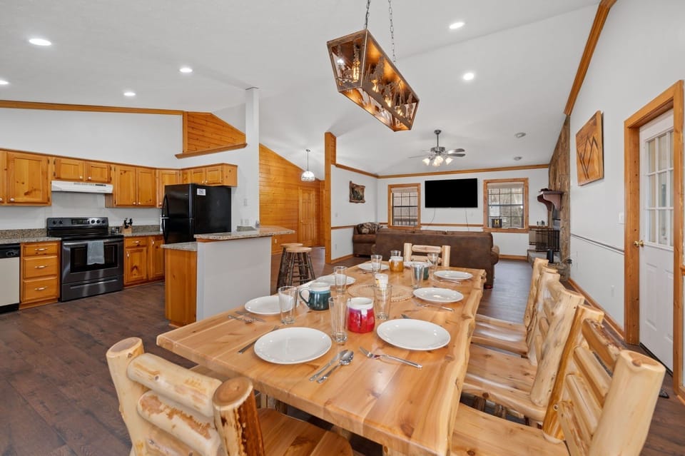 Indoors, Hardwood, Dining Room, Dining Table, Furniture
