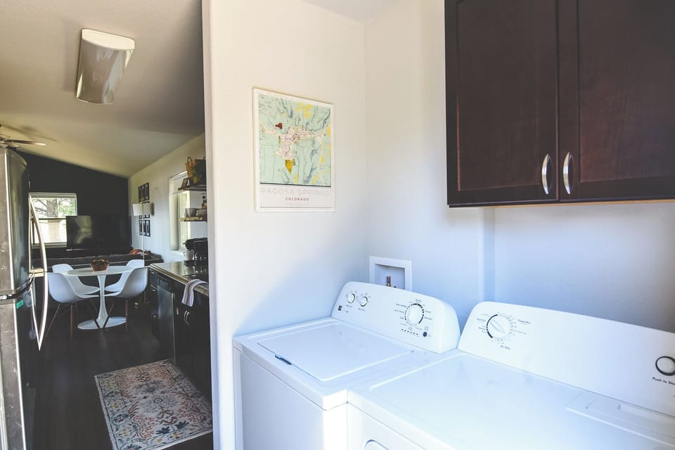 Washer and dryer available.